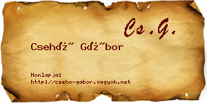 Csehó Gábor névjegykártya