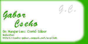 gabor cseho business card