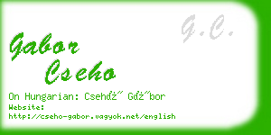 gabor cseho business card